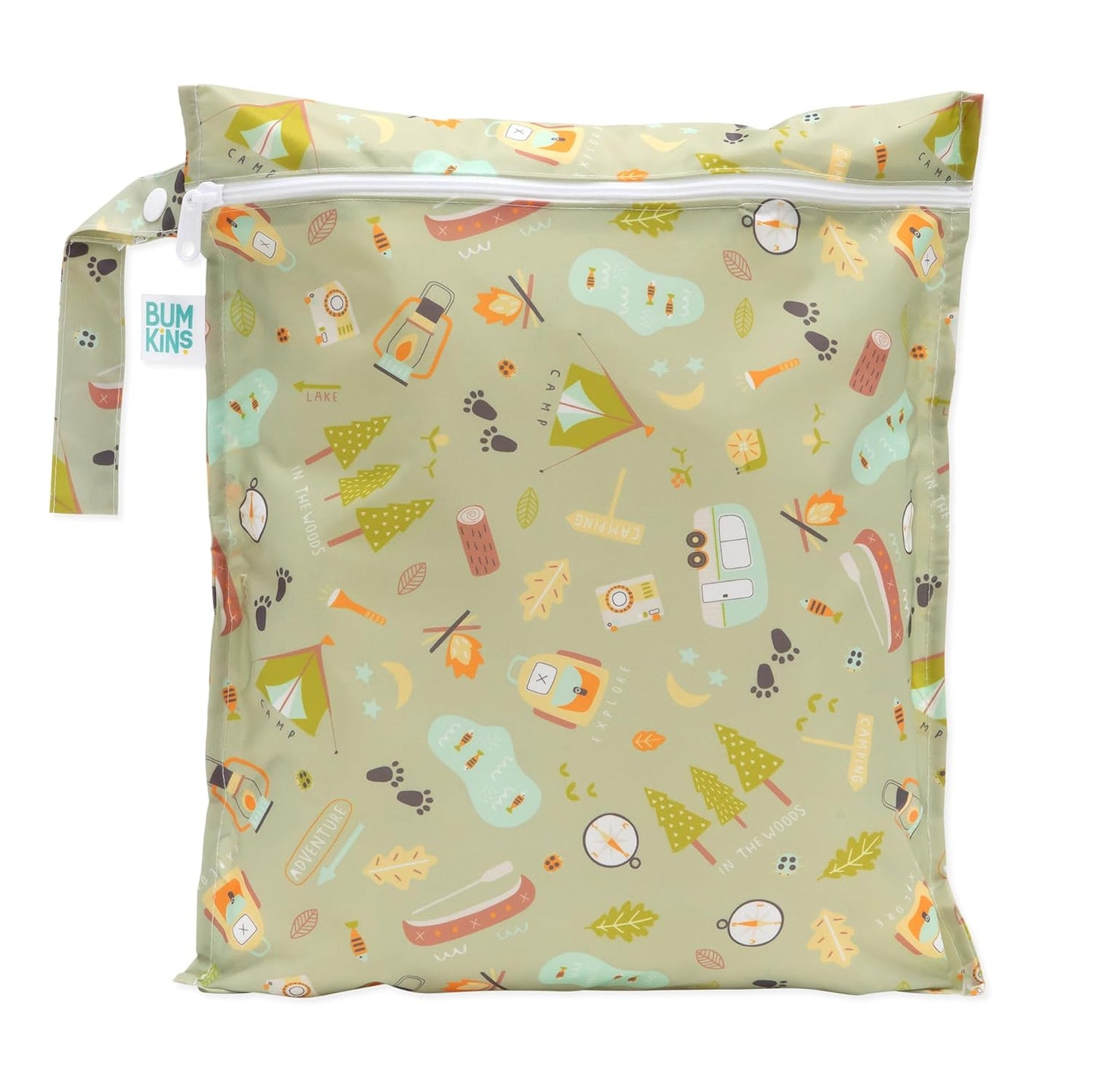 Bumkins Disney Waterproof Wet Bag for Baby, Travel, Swim Suit, Cloth Diapers, Pump Parts, Pool, Gym Clothes, Toiletry, Strap to Stroller, Daycare, Zip Reusable Bag, Packing Pouch, Winnie the Pooh