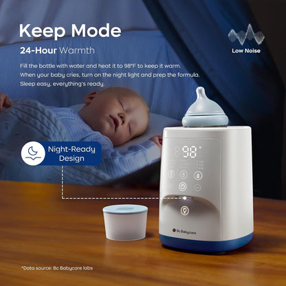 Bc Babycare Bottle Warmer,10-in-1 Fast Baby Milk Warmer with Smart Temperature Control, Rotating Heating, Bottle Warmers for All Bottles
