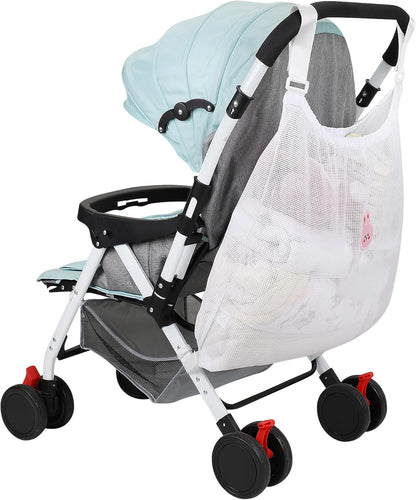 Accmor Universal Stroller Organizer, Large Storage Stroller Bag Fits for Uppababy, Nuna, Britax, Doona Strollers, Non-Slip Adjustable Storage Mesh Caddy Accessories for Stroller Crib