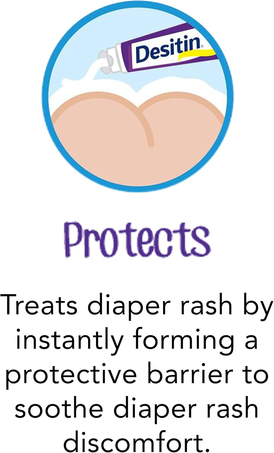 Desitin Maximum Strength Baby Diaper Rash Cream, 40% Zinc Oxide, Hypoallergenic No Added Parabens & Dyes, Protects & Relieves Baby’s Skin for Up to 12 Hours, Prevents Diaper Rash, 4.8 oz Tube