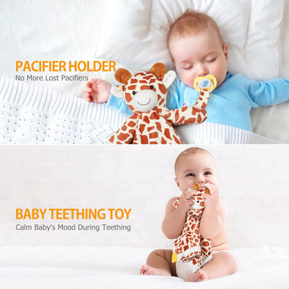 BEREST Unicorn Baby Sleep Soother 4-in-1 Sound Machine with Heartbeat & White Noise|Security Blanket & Pacifier Holder|Soothing Plush Toy for Newborns|Perfect Baby Registry Essential