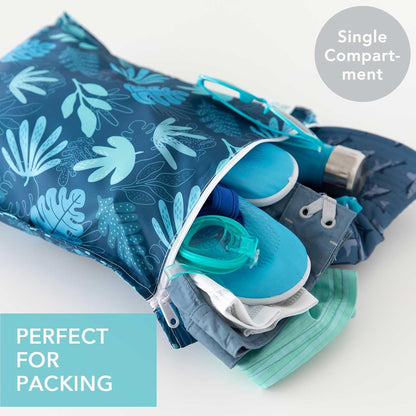 Bumkins Disney Waterproof Wet Bag for Baby, Travel, Swim Suit, Cloth Diapers, Pump Parts, Pool, Gym Clothes, Toiletry, Strap to Stroller, Daycare, Zip Reusable Bag, Packing Pouch, Winnie the Pooh