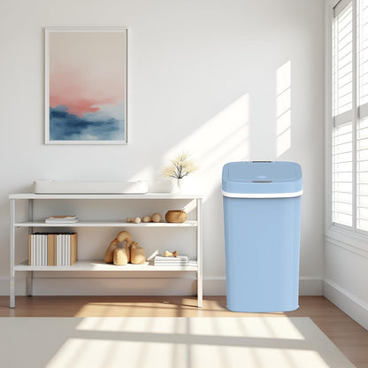 15L Smart Diaper Pail with Motion Sensor Lid | Touchless Hands-Free Baby Diaper Trash Can | Double Locking Seal | Slim Space-Saving Design | Quiet & Durable (Yellow)