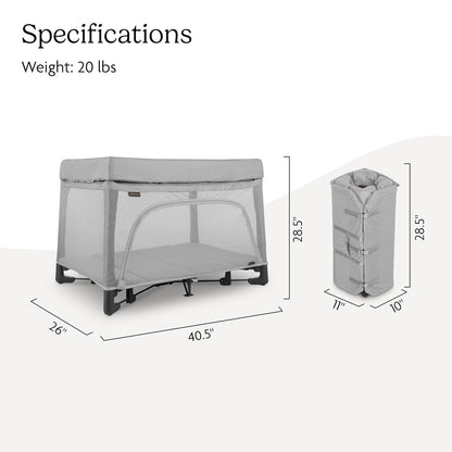 UPPAbaby Remi Playard | Deluxe 3-in-1 Portable Playard, Bedside Bassinet + Travel Crib| Mesh Bassinet, Mattress, Organic Cotton Mattress Cover + Storage Bag Included | Charlie (Sand Mélange)