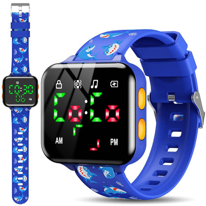Potty Training Watch and Board Book for Kids: Water Resistant Potty Watches for Toddler Boys Rechargeable Toilet Reminder Dinosaur Toddler Watch 1-3 Birthday Gifts for 2 3 4 Year Old Boy (Blue)