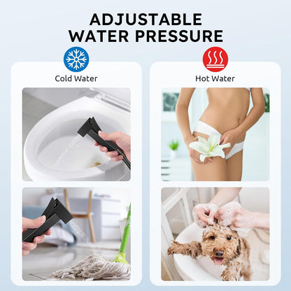 Arofa Handheld Bidet Sprayer for Toilet - 2 Pack Bidets Faucet for Existing Toilets Cloth Diaper Jet Sprayer, Stainless Steel Muslim Shower with Bidet Hose for Feminine Wash