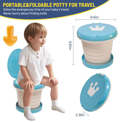 SunnySmile portable, foldable potty seat for toddler, Training Toilet Seat Emergency Toilet for Car, Camping, Outdoor, indoor (grey, small)