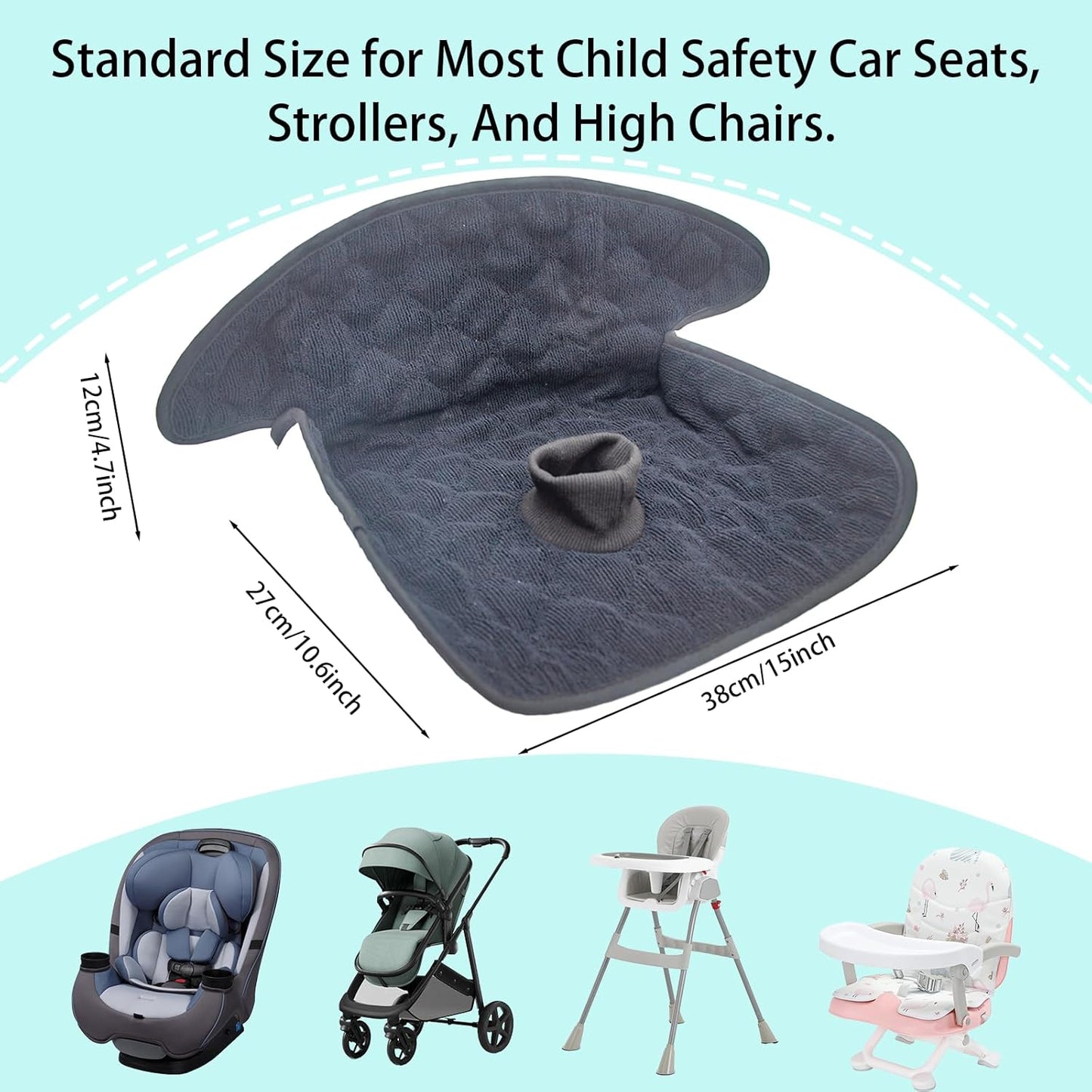 2 Pack Potty Training Car Seat Protector & Bag, Waterproof Piddle Pads for Carseat, High Chair & Stroller, Soft Anti-Slip Liner, Fast Water Absorption Pee Protector for Toddlers, Machine Washable