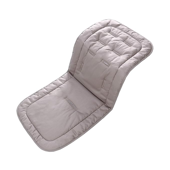 Baby Stroller Cushion,Infant Car Seat Insert-Reversible Universal Breathable and Soft Newborn seat Liner for Stroller,100% Cotton Seat Pad Liner for Newborns-34x78cm,1 Pack（Grey）