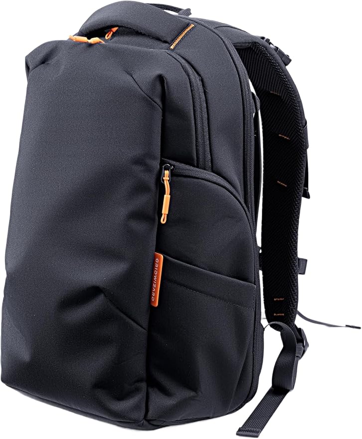 Babelio Grid Wizard Diaper Bag Backpack - Multi Function Waterproof Diaper Bag, Travel Essentials Baby Bag with Insulated Bottle Holders, Baby Shower Gifts, Black