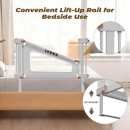 3 in 1 Bedside Bassinet, 69.26" x 19.29" Baby Bassinets Bedside Sleeper with Mosquito Net + Storage Bag + Child Lock, Baby Crib & Toddler Bed Rails for Twin, Full, Queen, King Size, Beige