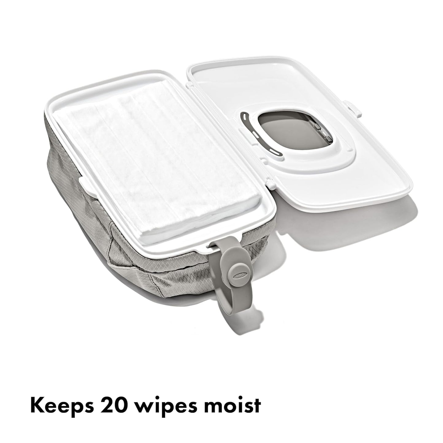 OXO Tot On-The-Go Wipes Dispenser with Diaper Pouch, Gray