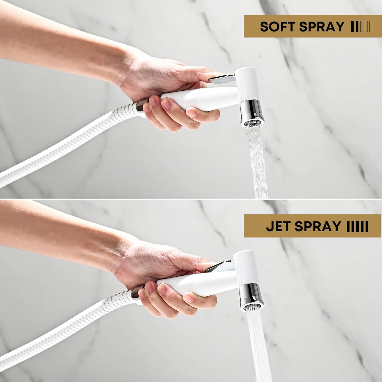 Purrfectzone Bidet Sprayer for Toilet, Handheld Sprayer Kit, Cloth Diaper Sprayer Set - Easy to Install - Stainless Steel