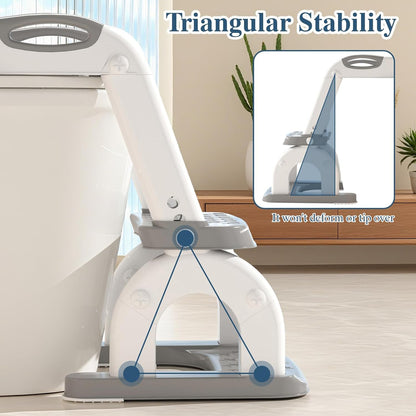 Potty Training Seat with Ladder for Toddlers, 2-in-1 Adjustable Potty Training Toilet for Kids Boys Girls with Splash Guard, Waterproof Cushion, Anti-Slip Pad Step Stool - Dark Blue
