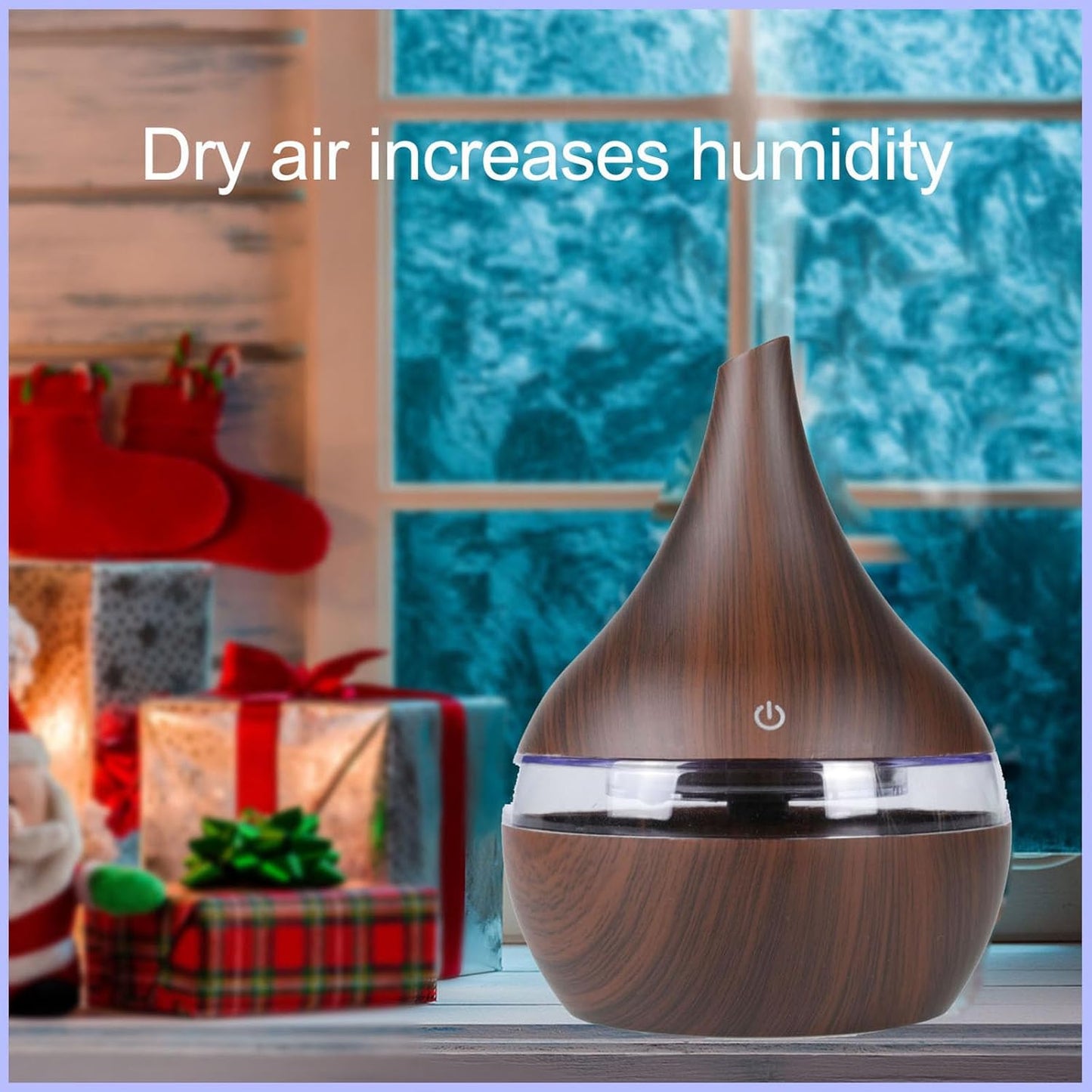 Portable Mini Cool Mist Humidifier, 400ml Ultrasonic Humidifier with 7 Color Night Lights, 2 Mist Modes, 10-20 Hours Runtime, Ultra-Quiet for Bedroom, Nursery, Office, Car, USB Powered (White)