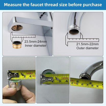 Hibbent Sink Faucet Hose Sprayer Attachment with 10 Adapters - Dual Function Handheld Bidet, Rinser & Shower Head - for Feminine Hygiene, Baby Diaper Cleaning & Pet Bathing