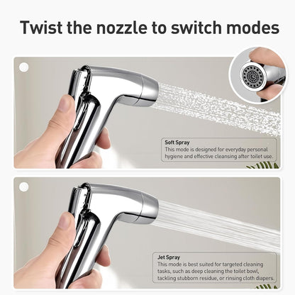 Handheld Toilet Bidet Sprayer for Toilet-Adjustable Water Pressure Control with Bidet Hose for Feminine Wash, Jet Sprayer for Toilet Muslim Shower, Bidet Faucet Cloth Diaper for Baby Wash