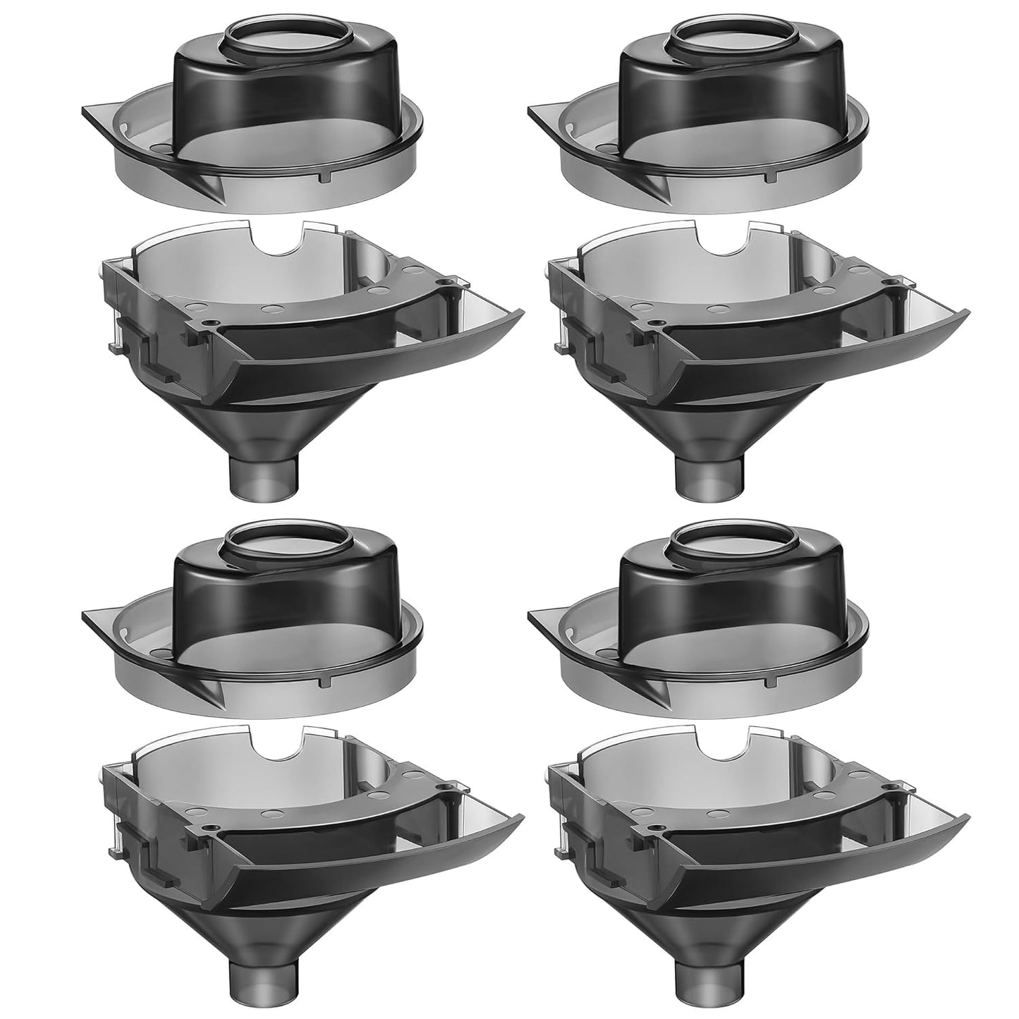 3 Sets Replacement Funnel Compatible with Baby Brezza Replacement Parts Funnel and Cover Baby Formula Dispenser, Grey