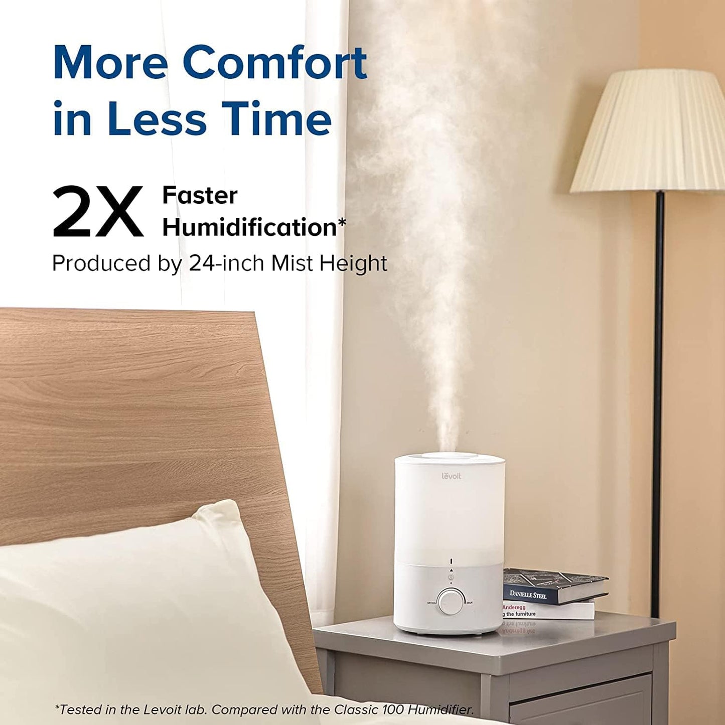 LEVOIT Dual 200S Smart Humidifiers for Bedroom, Top Fill, Customize Humidity for Home, Baby Nursery & Plants with Humidistat, Essential Oil Diffuser, Schedule, Timer, APP & Voice Control, 3L, Blue
