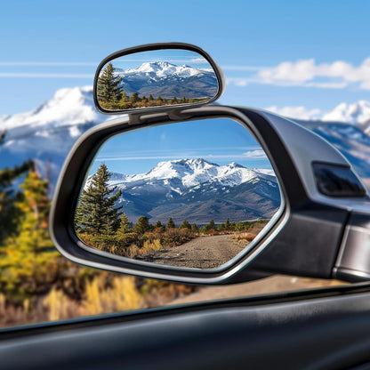Blind Spot Mirror Adjustable 360 Degree Car Side Mirror, HD Glass Rear View Exterior Accessories Frame Thickness Less than 5MM for Car SUV (long-armed Right)