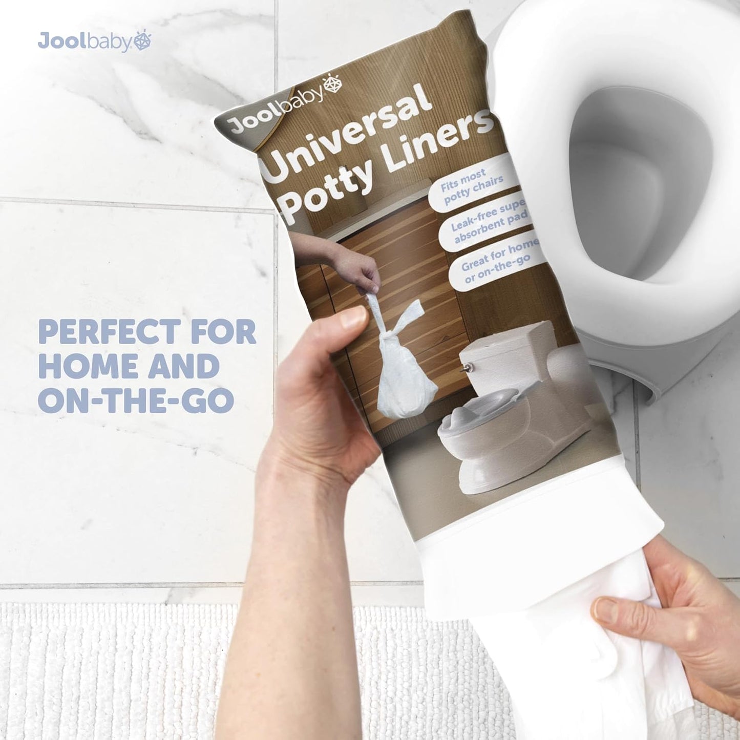 Disposable Potty Liners – Universal Fit for Potty Chairs, Super-Absorbent (30 Count) – Jool Baby