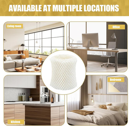 Lewtemi 12 Pack Humidifier Filters Wicking Replacement Humidifier Filter for Nursery Humidifiers, Wood Pulp Paper, Long Last, White