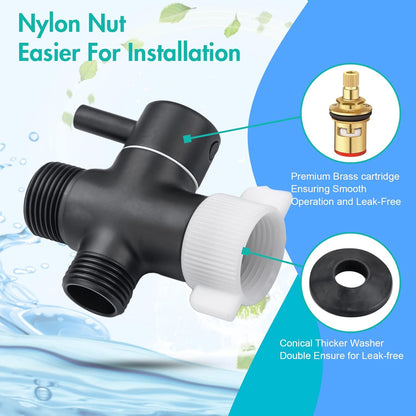 BARROCK Advanced Handheld Bidet Sprayer Set for Toilet, Bathroom Ergonomic Jet Bidet Spray Attachment Kit for Muslim Shower, Feminine Hygiene, Bathing Pets and Washing Baby Cloth Diaper, Matte Black