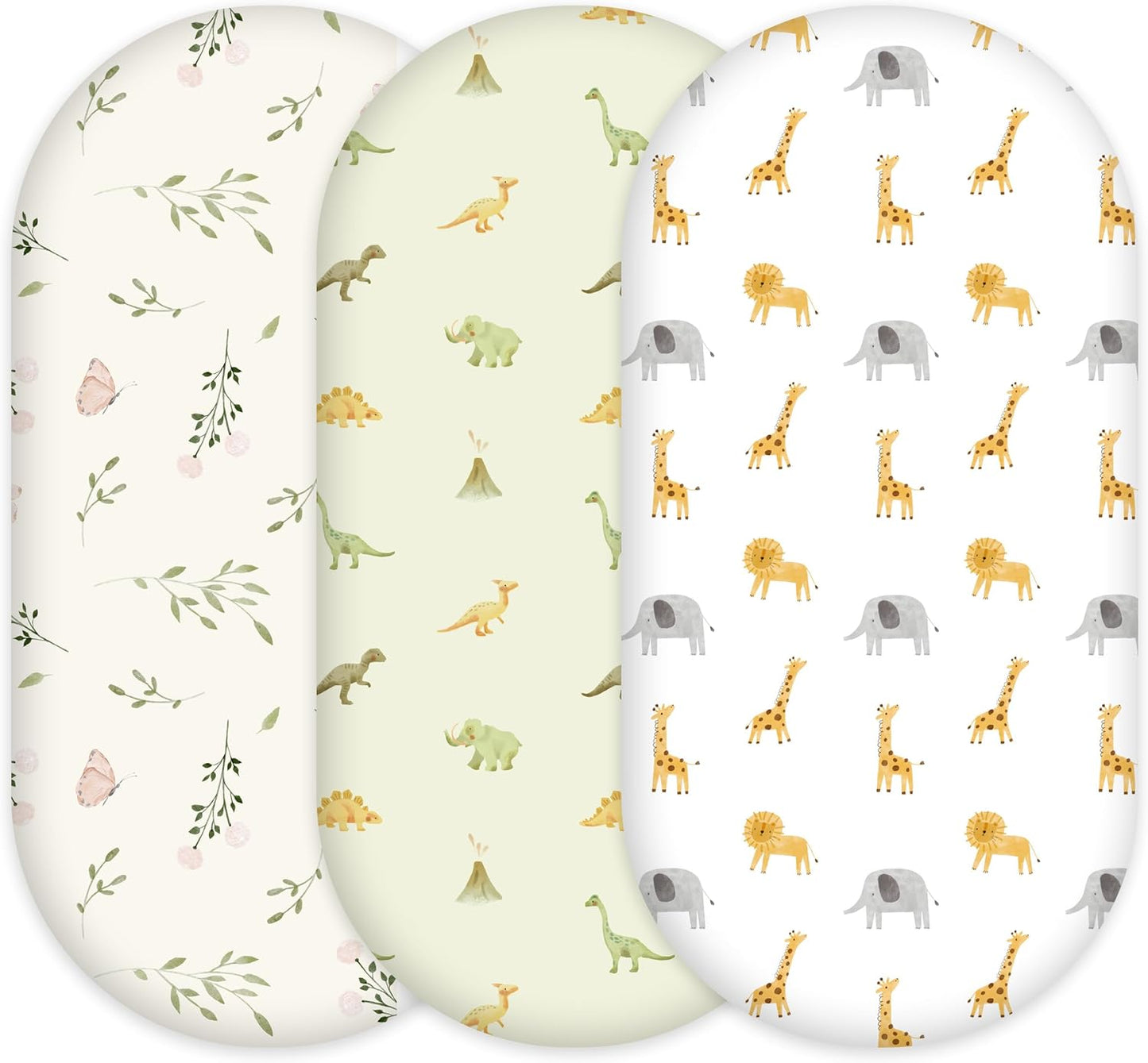 Bedside Sleeper Bassinet Fitted Sheets 20 x 33, 3 Pack Baby Delight Beside Me Dreamer,Babybond,Jimglo,koola,cowiewie,fodoss, Dream On Me Baby Square Bassinet, Pink Animal