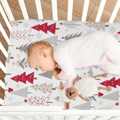 Fitted Crib Sheets Turtle Sea Horse Stretchy Portable Playard Sheets for Baby Toddler, Breathable Soft Mini Crib Mattress 39 x 27 in for Boys and Girls