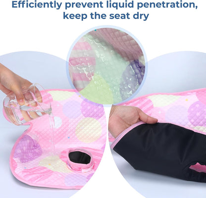 COOLBEBE Infant Car Seat Protector for Potty Training, 2 Pack Dry Waterproof Car Seat Liner Toilet Training for Baby Infant Toddler, Piddle Pads Cover Car Seat Pad for Strollers & Carseat (Grey,2PC)