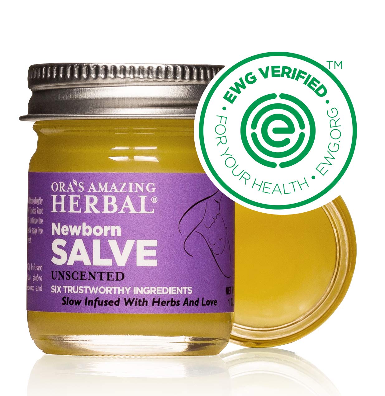 Ora's amazing Herbal, Newborn Salve, Diaper Rash Cream, Calendula Baby Balm, EWG Verified Baby Ointment, Acne Eczema, Butt Cream, Infant Massage, Natural Paraben Free, Good for Sensitive Skin