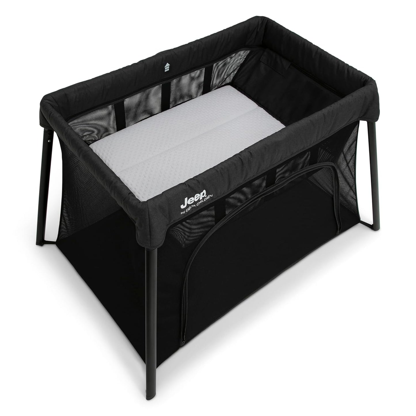 Jeep Horizon Compact Travel 2-in-1 Play Yard and Bassinet, Black