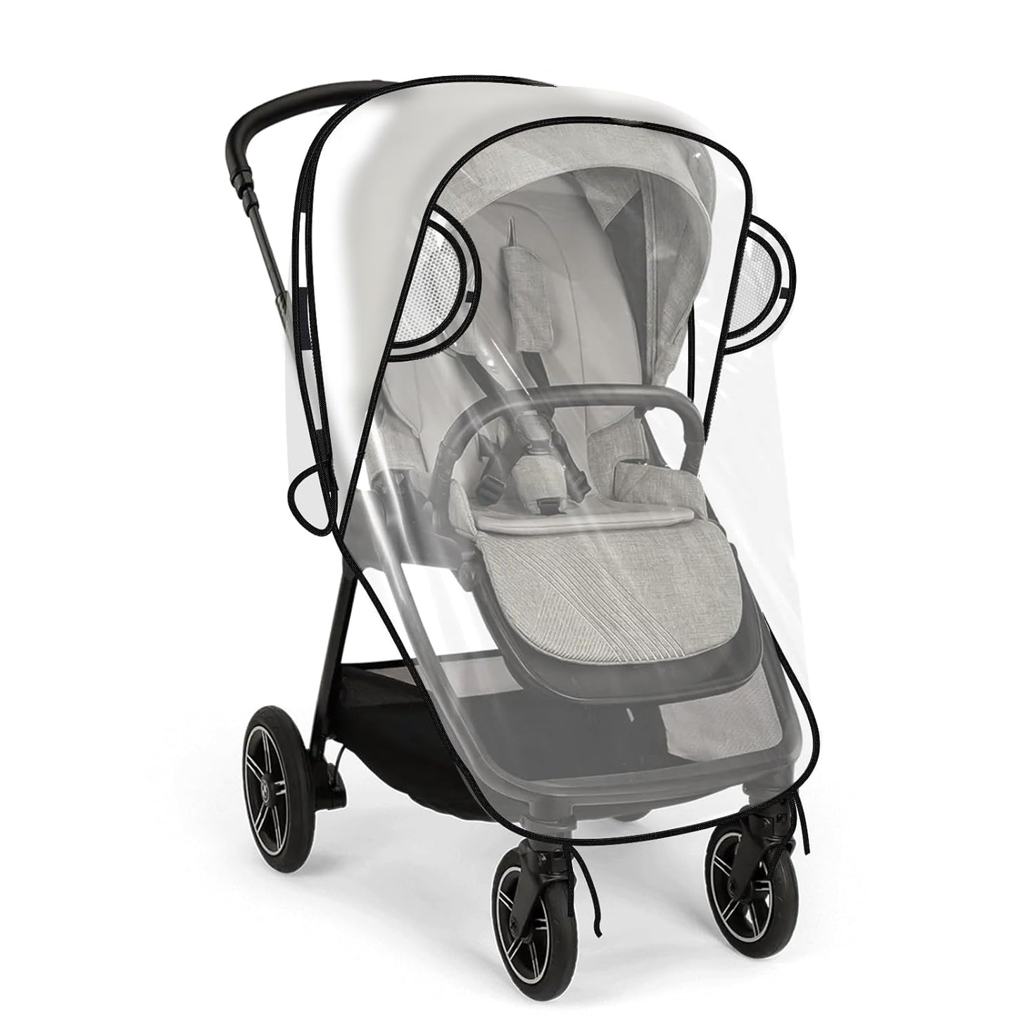 Rain Cover Compatible with Nuna Stroller - Waterproof Stroller Rain Cover, Windproof Travel Weather Shield, Durable Protect from Dust and Snow with Breathable, Travel Strollers Accessories