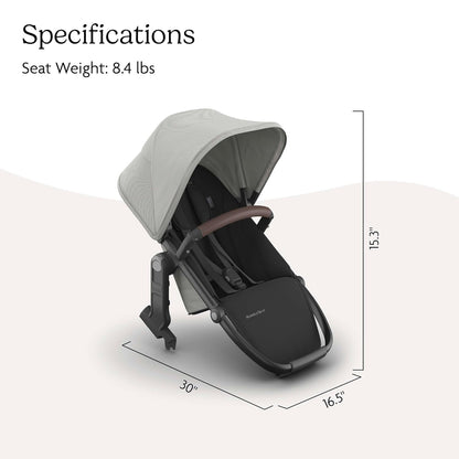 UPPAbaby RumbleSeat V3 Second Lower Seat - Compatible with Vista V2 and Vista V3 - All-Weather Seat + Magnetic Buckle – Adapters Included -Owen (Mocha Mélange)