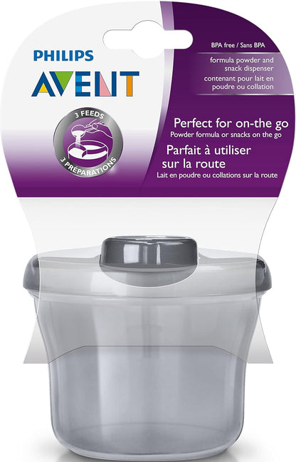 Philips AVENT Powder Formula Dispenser and Snack Cup For Unisex Baby, Grey, SCF135/18