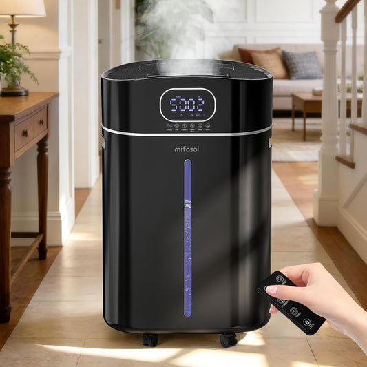 Humidifier Large Room Warm and Cool Mist, 3.2Gal/12L Humidifiers for Home 800 sq ft, Air Humidifiers for Bedroom with Diffuser & Flame Light, Whole House Humidifiers for Nursery Baby Plants, White