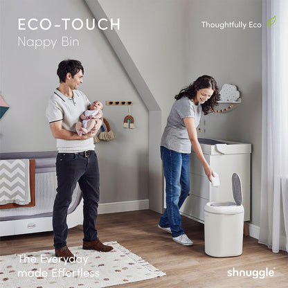 Shnuggle Better Bag Diaper Pail Liners - 90 Count (6 Packs of 15) - Plant-Based Refill Bags - Compatible with Shnuggle Eco-Touch Pail