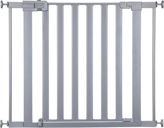Safety 1st Walk Through Baby Gate with Door, Adjustable Pressure Mount Lift, Dog Gates, Fits 29"-38" Wide, 1-Pack, Silver