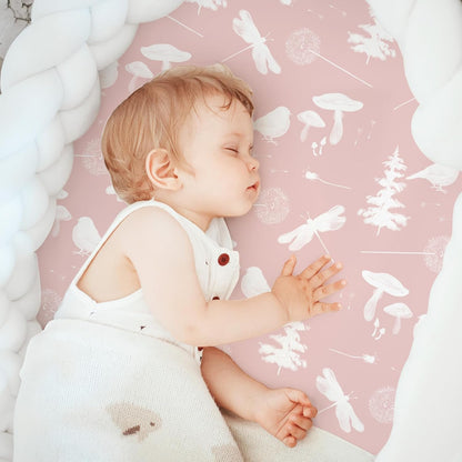 Bedside Sleeper Bassinet Fitted Sheets 20 x 33, 3 Pack Baby Delight Beside Me Dreamer,Babybond,Jimglo,koola,cowiewie,fodoss, Dream On Me Baby Square Bassinet, Pink Animal