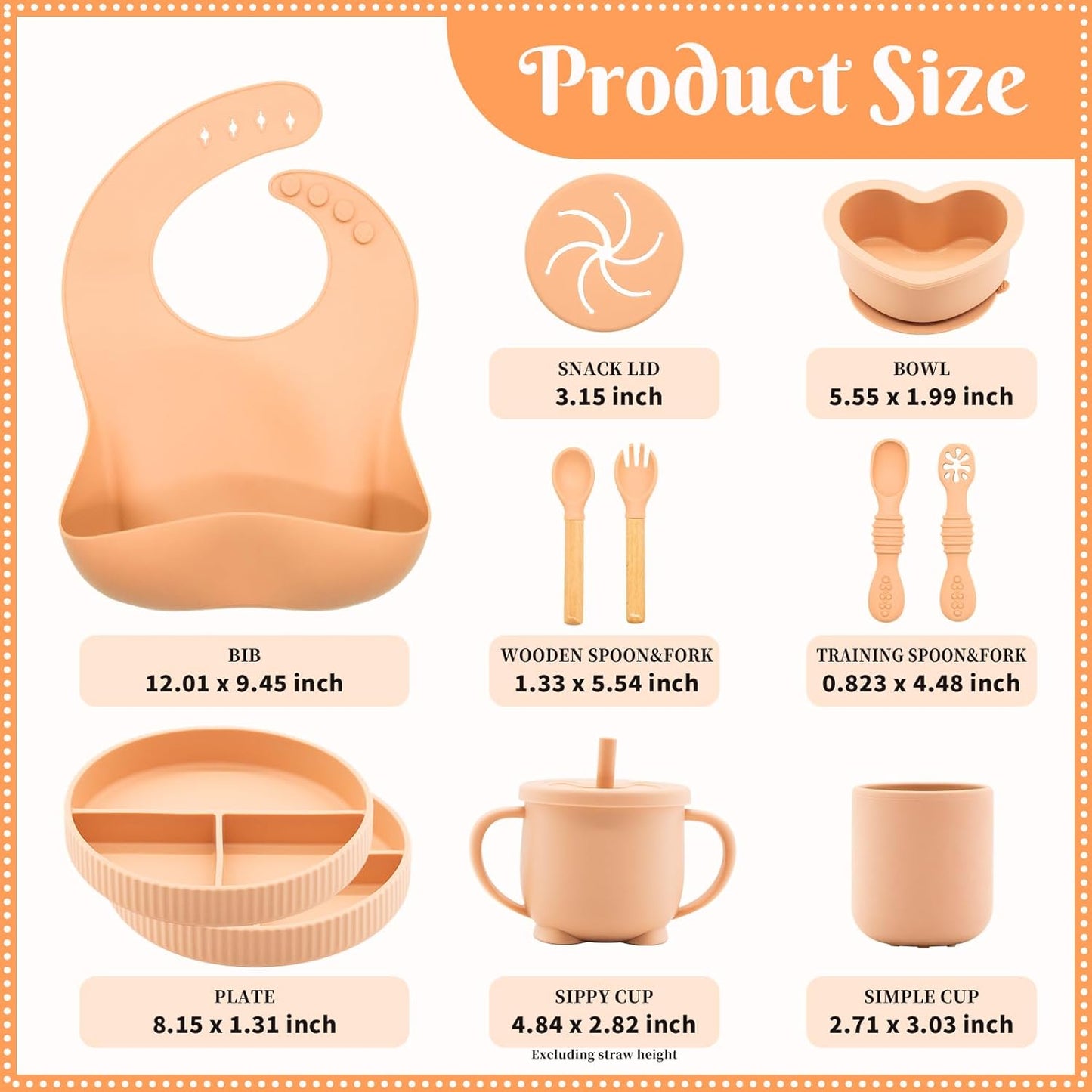 Silicone Baby Feeding Set 21 Pcs, Baby Led Weaning Supplies, Baby Feeding Supplies Set BPA Free, Essentials for Newborn Gift Mixed