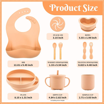 Silicone Baby Feeding Set 21 Pcs, Baby Led Weaning Supplies, Baby Feeding Supplies Set BPA Free, Essentials for Newborn Gift Mixed
