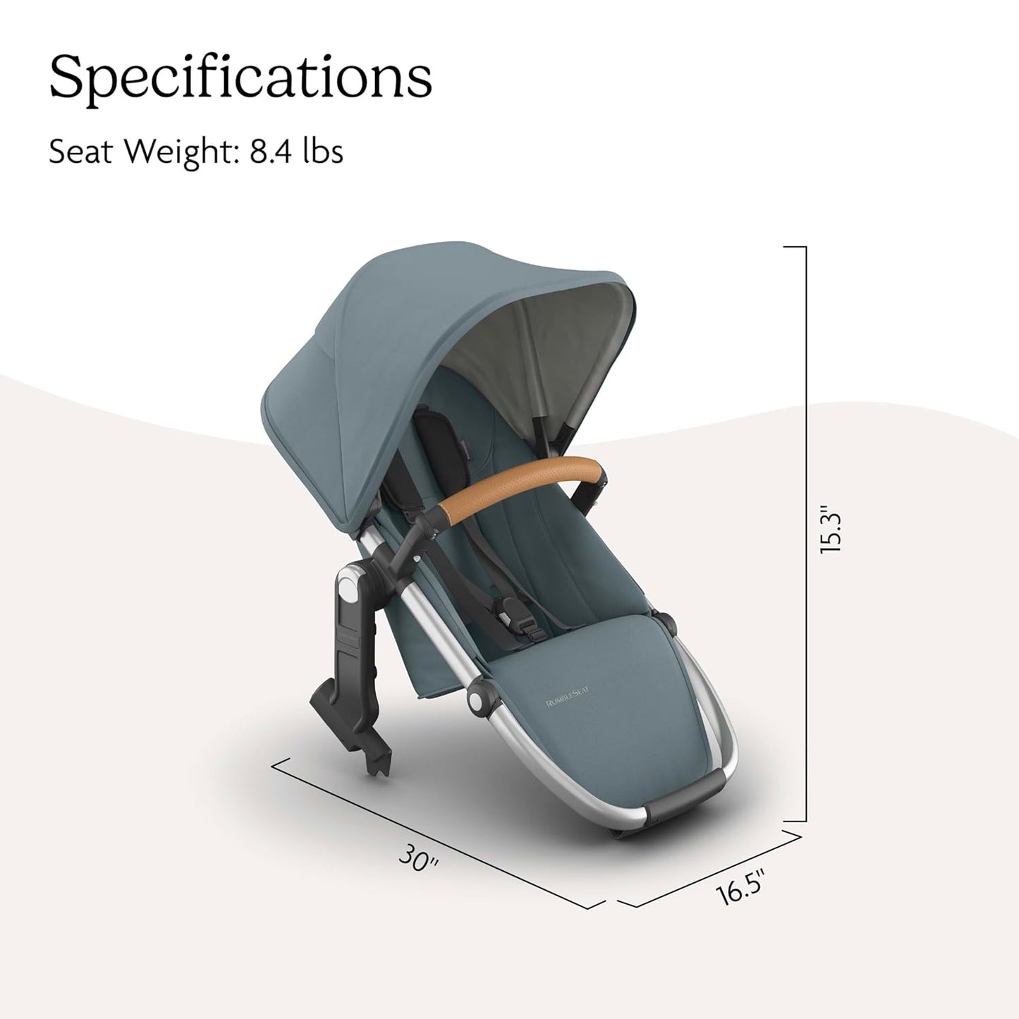 UPPAbaby RumbleSeat V3 Second Lower Seat - Compatible with Vista V2 and Vista V3 - All-Weather Seat + Magnetic Buckle – Adapters Included -Owen (Mocha Mélange)