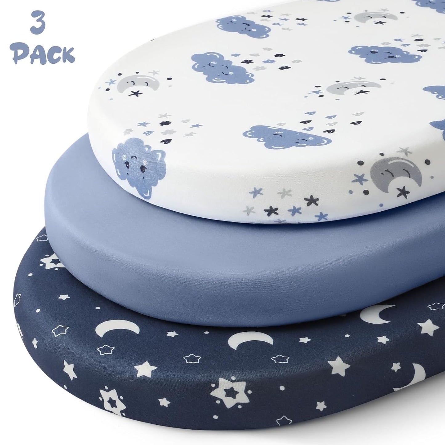 Yoofoss Pack and Play Sheets Fitted, Mini Crib Sheets 2-Pack for Pack N Play Mattress, Stretchy Playard Sheet, Soft and Breathable Green+Giraff