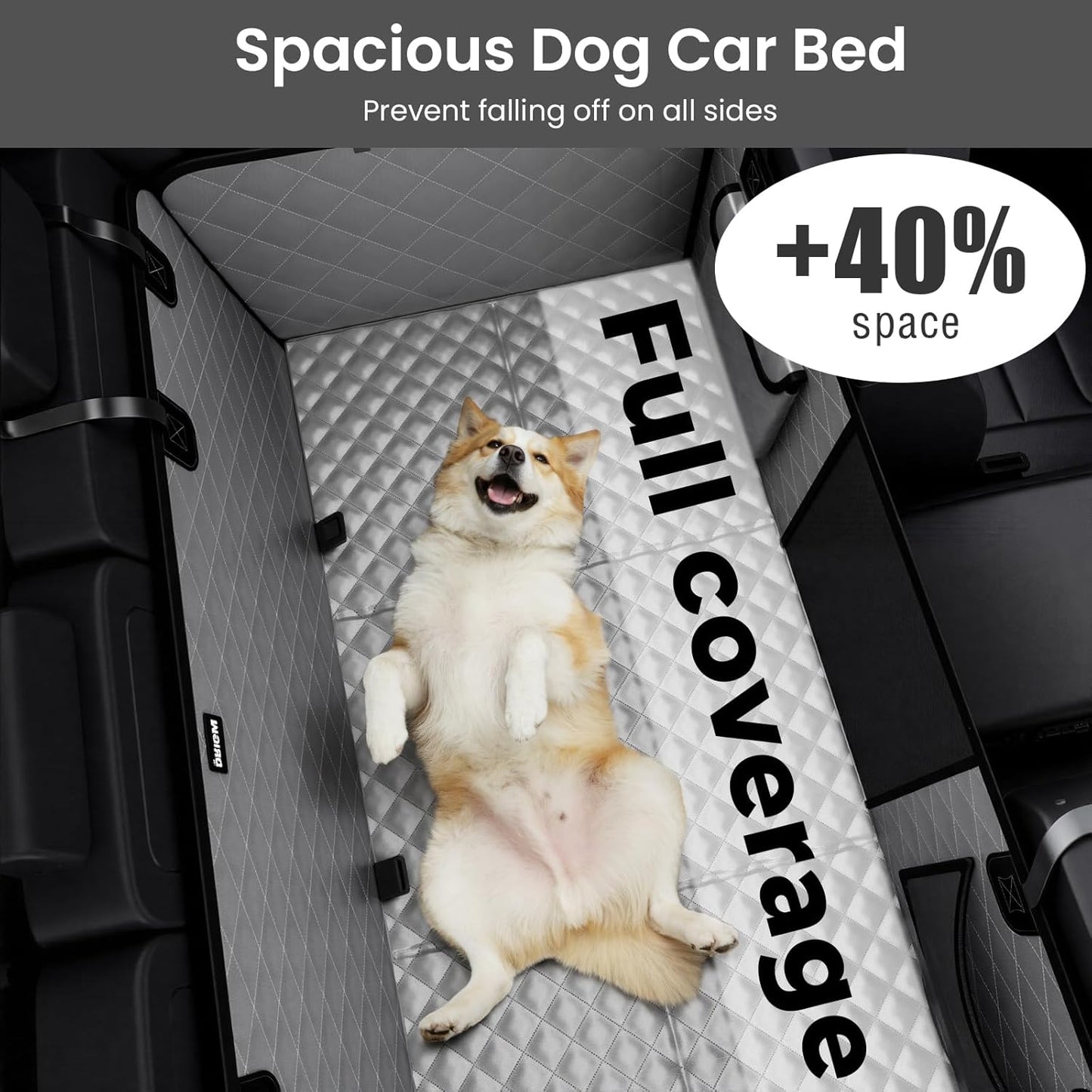 2-in-1 Dog Car Seat Cover for Back Seat, Transform to Passenger Mode - Dog Car Seat, Waterproof, Scratch-resistant, Support to 330lbs, for Outdoor Activities, Travel, to the Vet, for Cars/SUV/Truck
