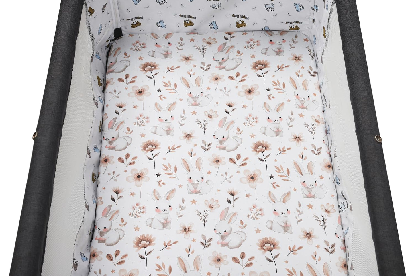 Bassinet Sheet Set 2 Pack Snug Fitted Bedside Sleeper Bassinet Sheets, Stretchy Ultra Soft, Unisex Boy Girl, Light Blue & Dinosaur