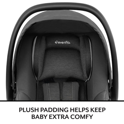 Evenflo Revolve180 LiteMax NXT Rotating Rear-Facing Lightweight Preemie and Infant Car Seat 3-30lbs. with SensorySoothe. Easy Install with Base (Agate Purple)