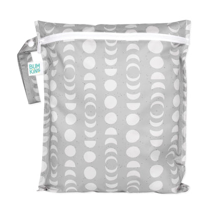 Bumkins Roamio Waterproof Wet Bag for Baby, Travel, Swim Suit, Cloth Diapers, Pump Parts, Pool, Beach, Gym Clothes, Toiletry, Hook to Stroller, Daycare, Zip Reusable Wetdry Packing Pouch, Multi Check - Colors A