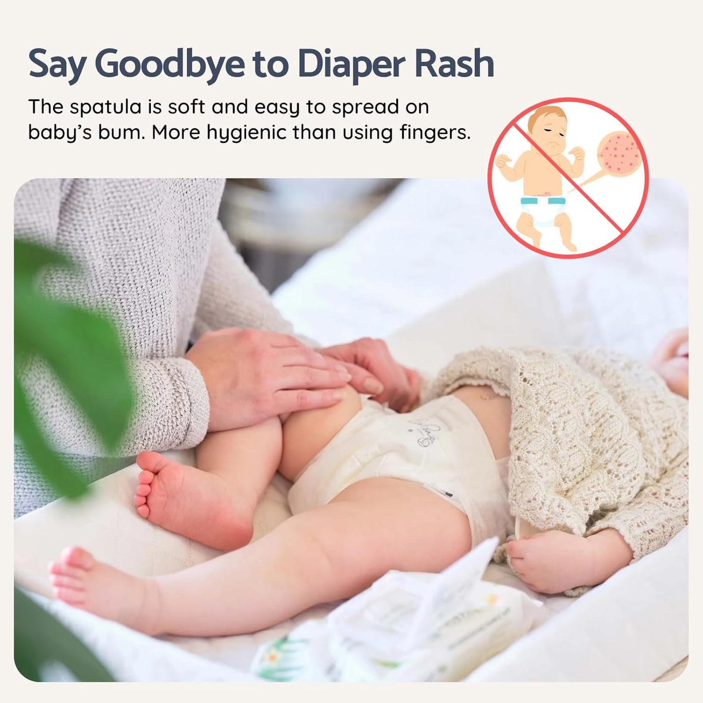 3 Packs Silicone Diaper Cream Applicator with Suction Base, Diaper Cream Spatula Applicator for Babies, Soft Silicone Diaper Cream Brush (Sage/Ether/Natural)