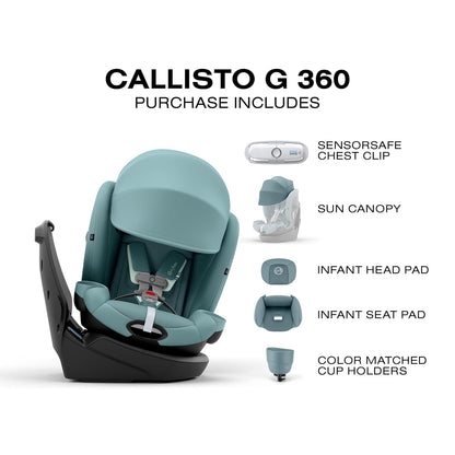 Callisto G 360 Rotating All-in-One Convertible Car Seat - Stormy Blue