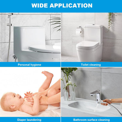 Handheld Bidet Sprayer for Toilet, Adjustable Stainless Steel Bathroom Bidet Sprayer Attachment Set with Hose for Baby Cloth Diaper, Leakproof High Pressure Toilet Muslim Shower Jet